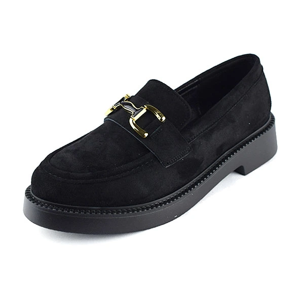 Derbies a platforme pour femme 7516-2 noir  miniature